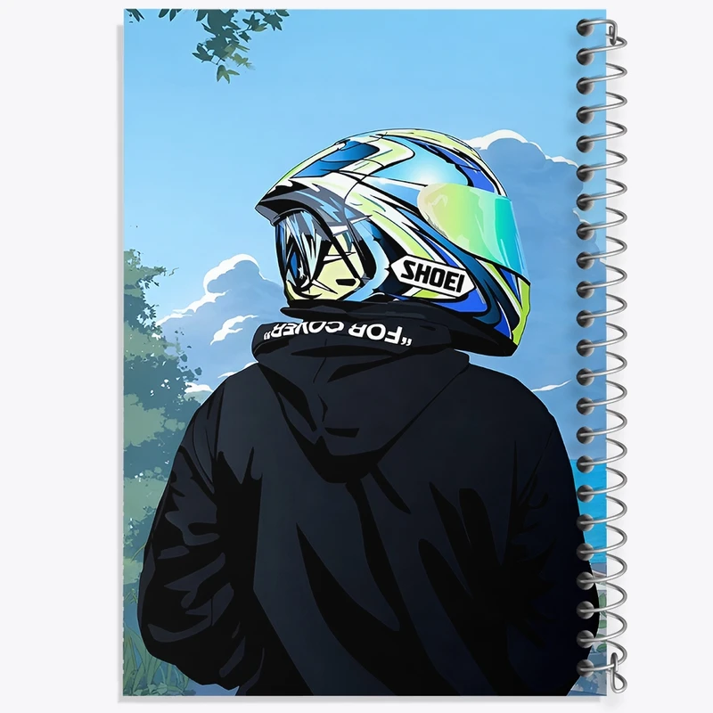 دفتر شطرنجی 50 برگ خندالو طرح پسر و کلاه کاسکت کد F3012