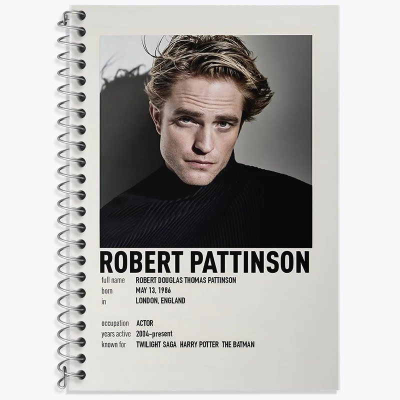 دفتر لغت 50 برگ خندالو طرح رابرت پتینسون (Robert Pattinson) کد F13145