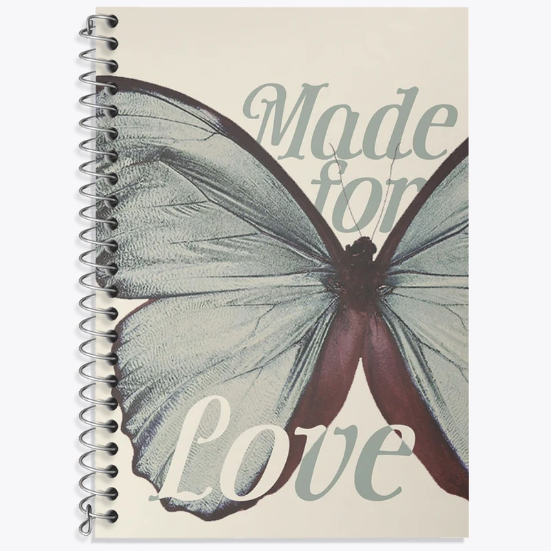 دفتر زبان 50 برگ خندالو مدل دو خط طرح Made for love کد N7347