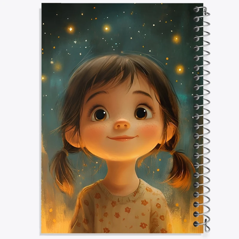 دفتر طراحی 50 برگ خندالو طرح دخترانه کد N4751