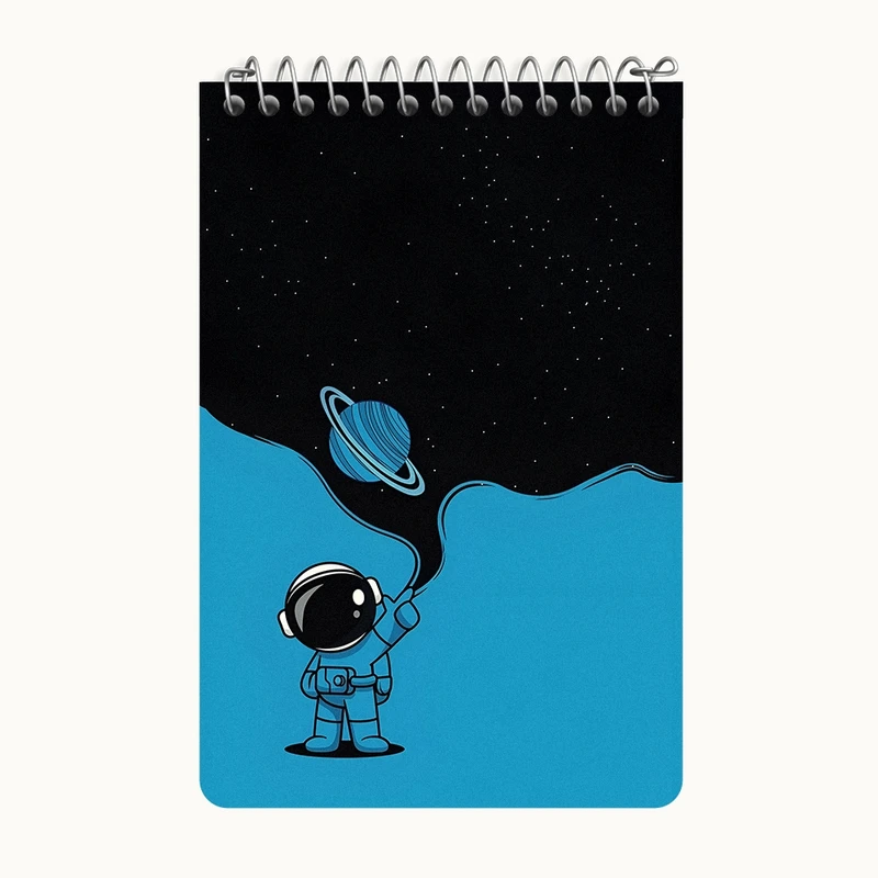 دفتر یادداشت 50 برگ خندالو طرح فضانورد کد F3395