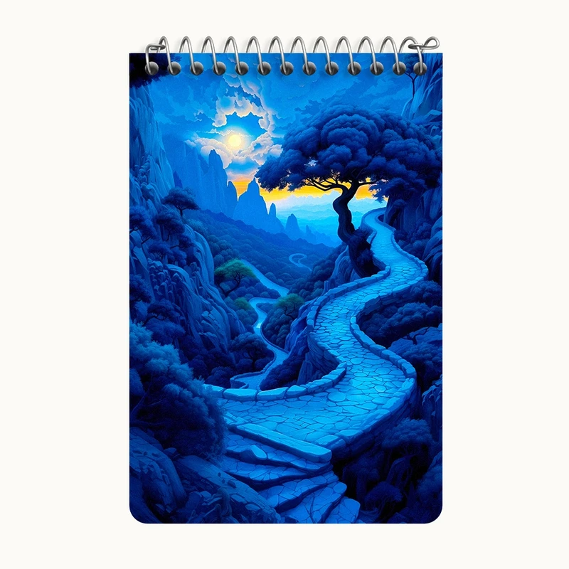 دفتر یادداشت 50 برگ خندالو طرح راه کوهستانی کد F4549