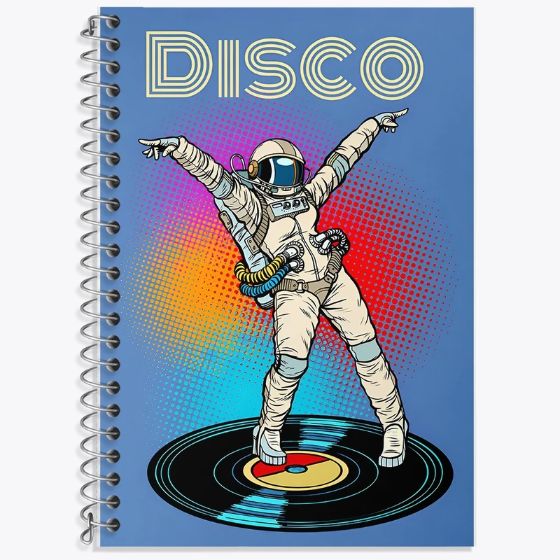 دفتر زبان 50 برگ خندالو مدل سه خط طرح فضانورد کد F10093