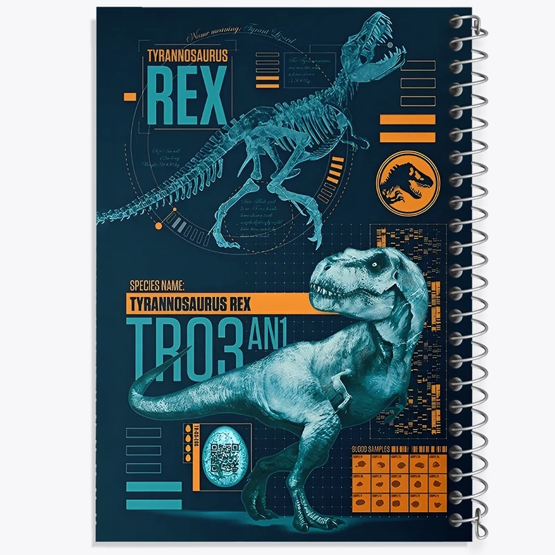 دفتر شطرنجی 50 برگ خندالو طرح رکس دایناسور کد F13765