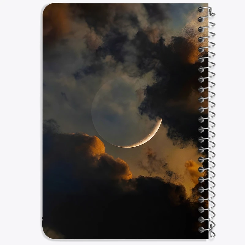 دفتر یادداشت 50 برگ خندالو طرح ماه (Moon) کد 38078