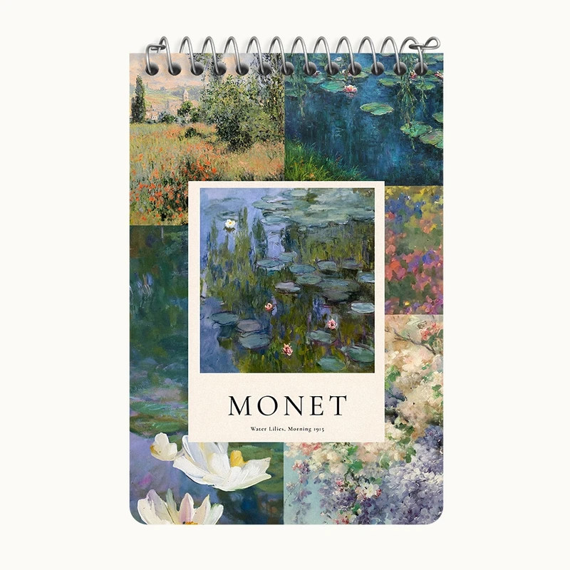 دفتر یادداشت 50 برگ خندالو طرح کلود مونه (Claude Monet) کد F10715