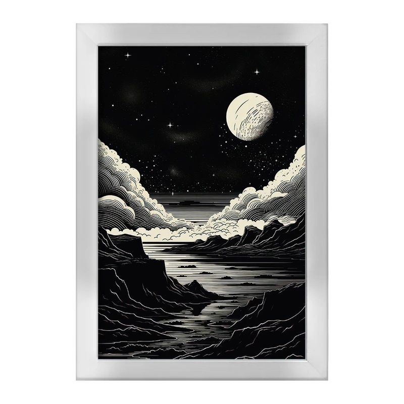 تابلو خندالو طرح ماه (Moon) کد F2698