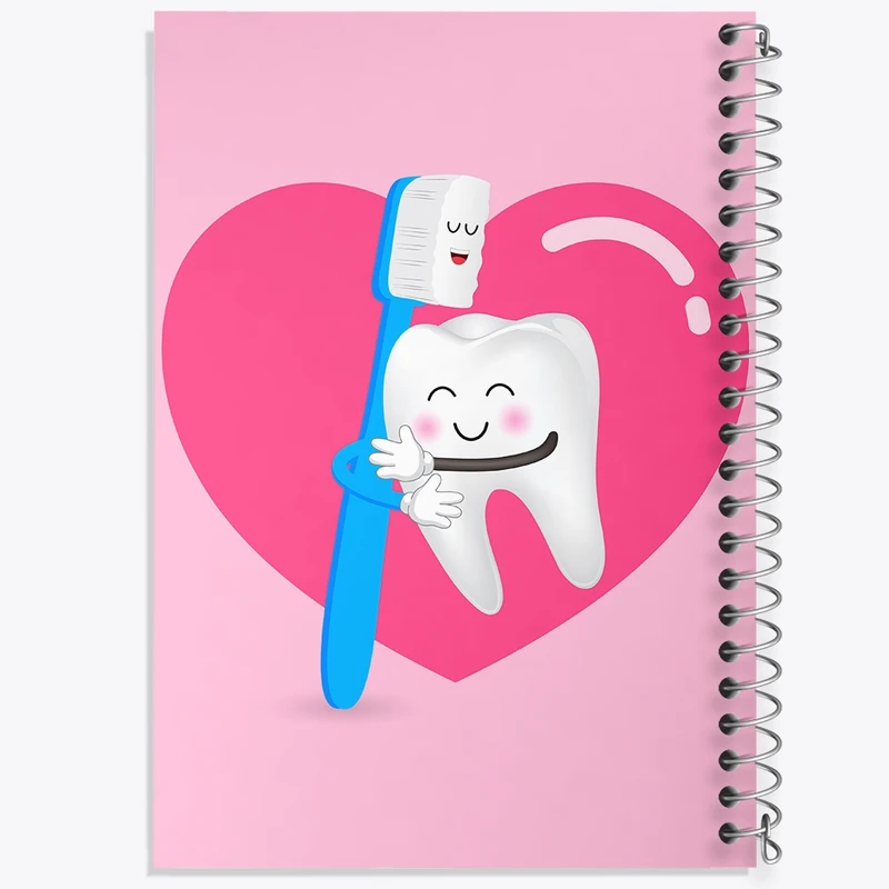 دفتر طراحی 50 برگ خندالو طرح دندان و دندان پزشکی کودکانه کد 36727