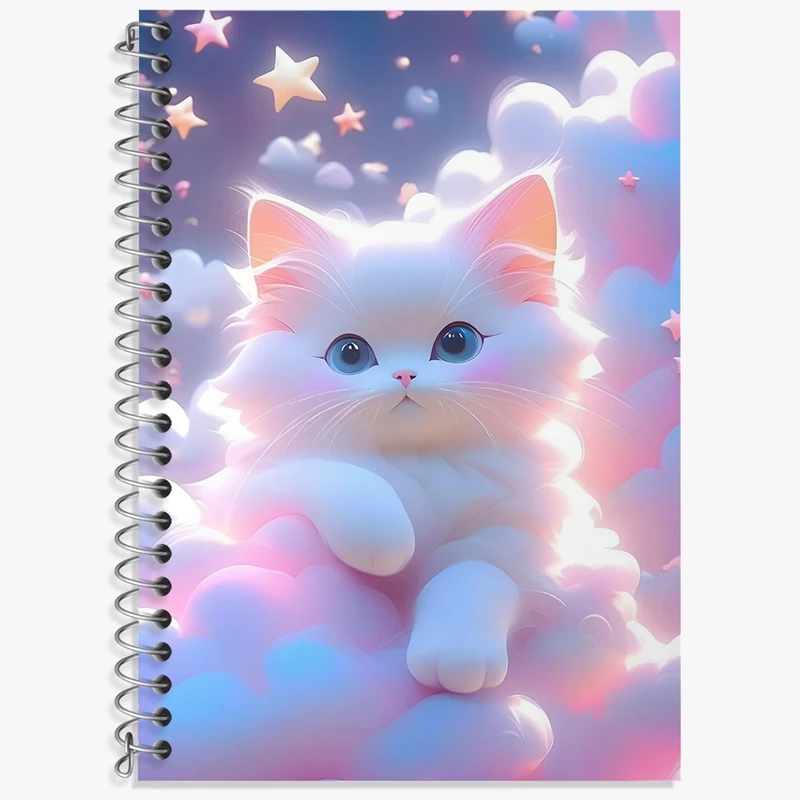 دفتر لغت 50 برگ خندالو طرح گربه کیوت کد F4883