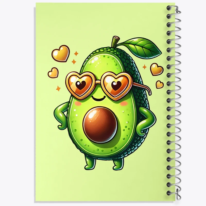 دفتر ژورنال نویسی 50 برگ خندالو مدل نقطه ای طرح آووکادو بانمک کد N6676