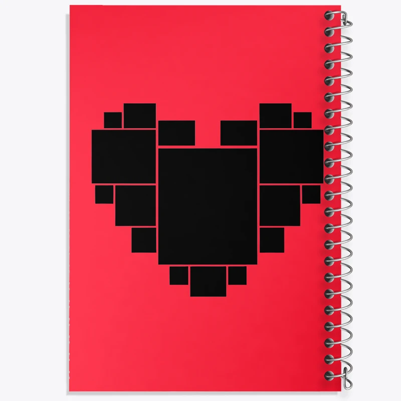 دفتر مشق 50 برگ خندالو طرح قلب کد F3640