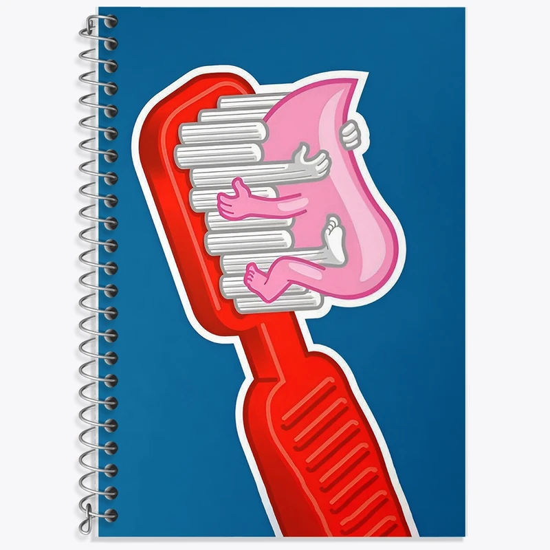 دفتر لغت 50 برگ خندالو طرح دندان و دندان پزشکی کد F9823