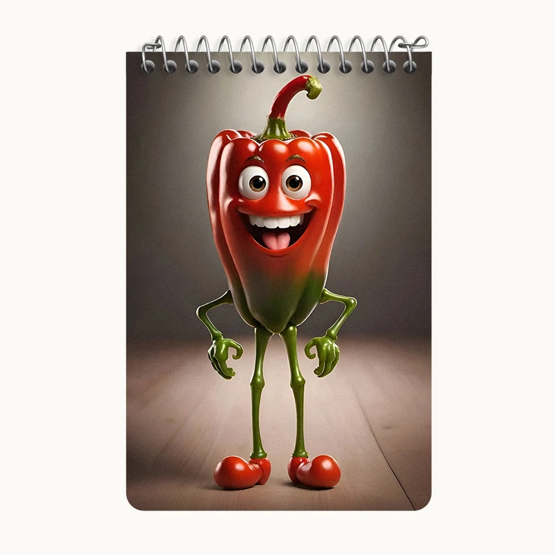 دفتر یادداشت 50 برگ خندالو طرح فلفل بامزه کد F7510