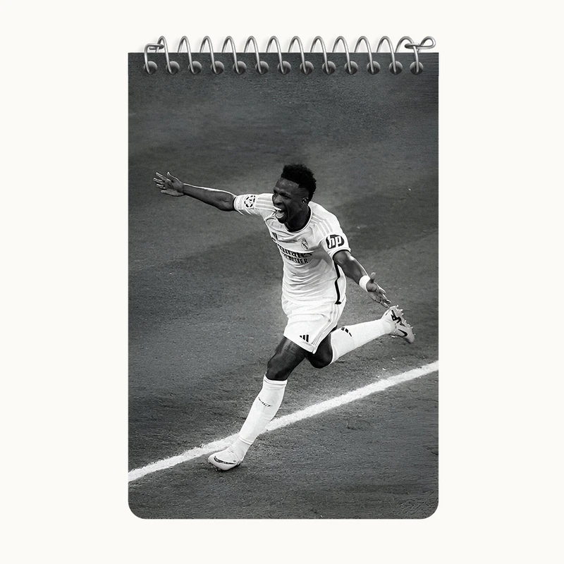 دفتر یادداشت 50 برگ خندالو طرح وینیسیوس جونیور (Vinicius Junior) کد F14294