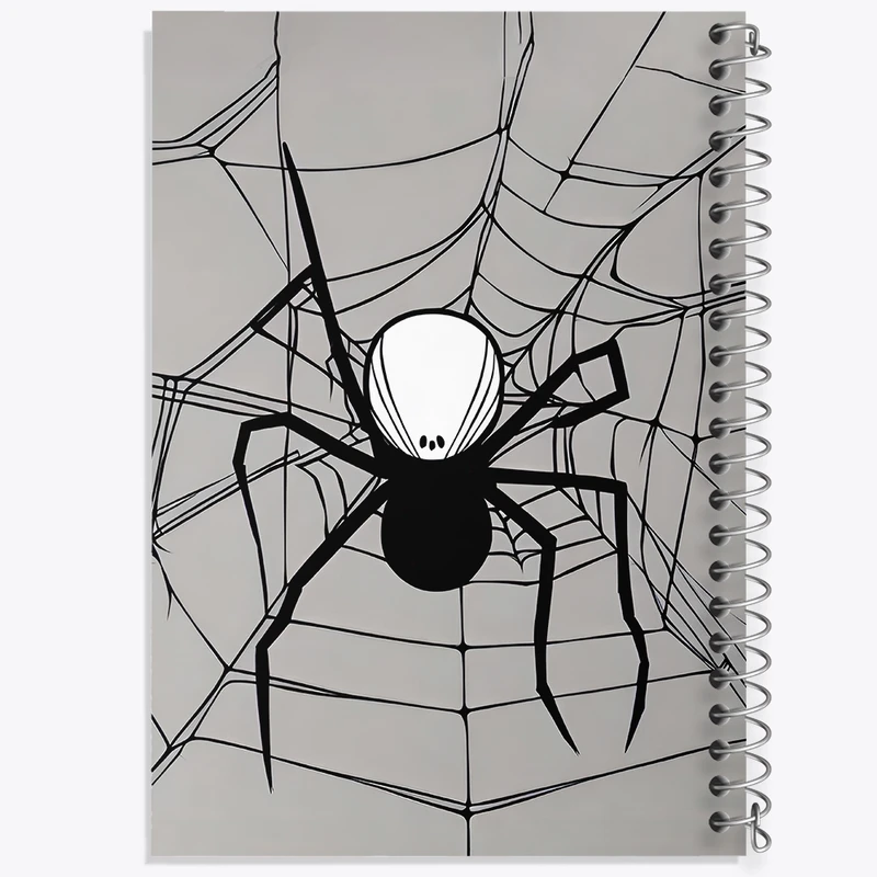 دفتر شطرنجی 50 برگ خندالو طرح عنکبوت (Spider) کد N8029