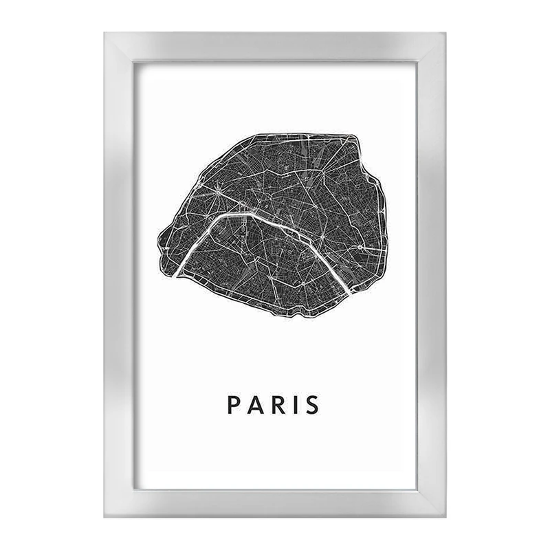 تابلو خندالو طرح نقشه پاریس کد F11958