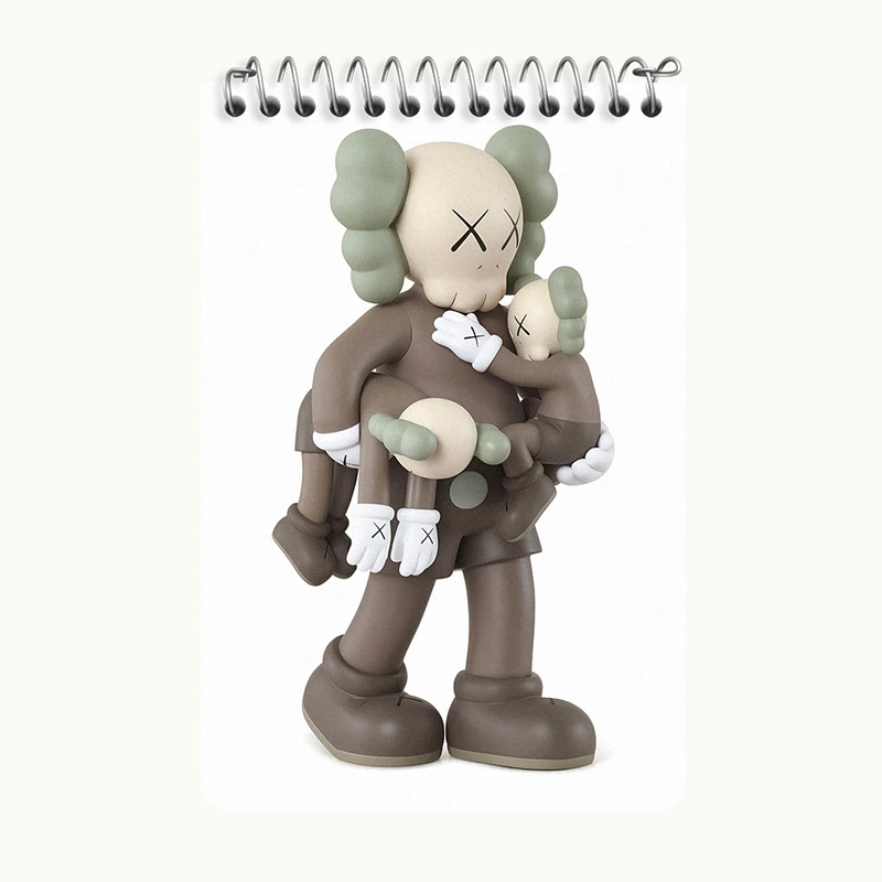 دفتر یادداشت 50 برگ خندالو طرح عروسک کاز (kaws) کد F3992