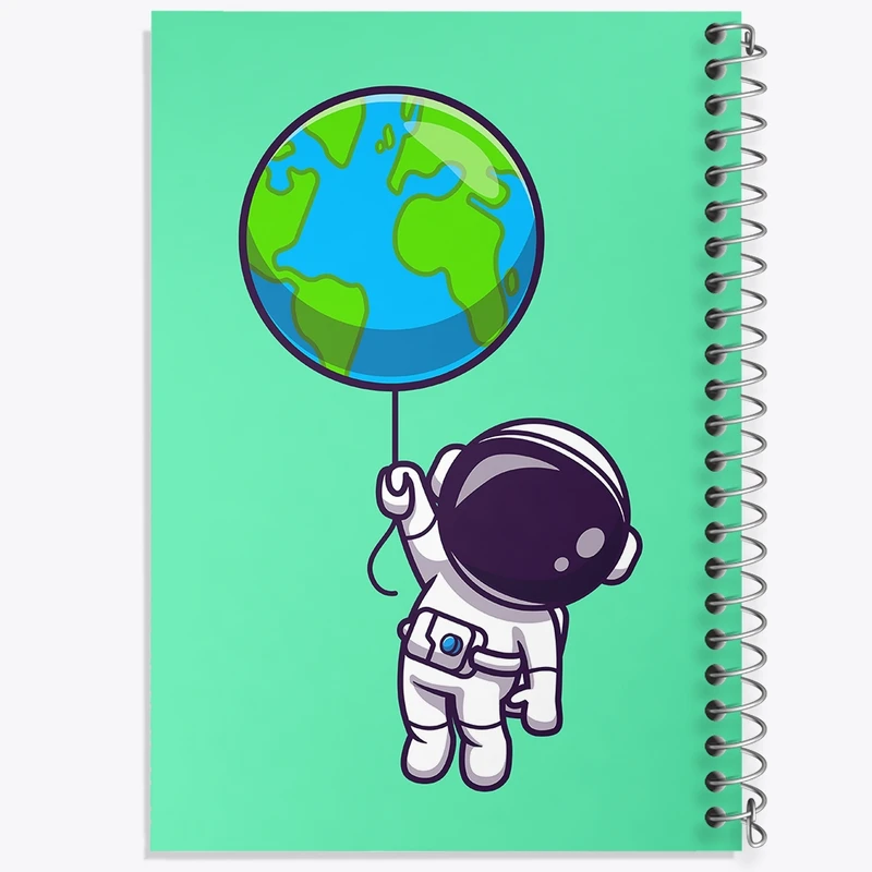 دفتر طراحی 50 برگ خندالو طرح فضانورد کد 25071