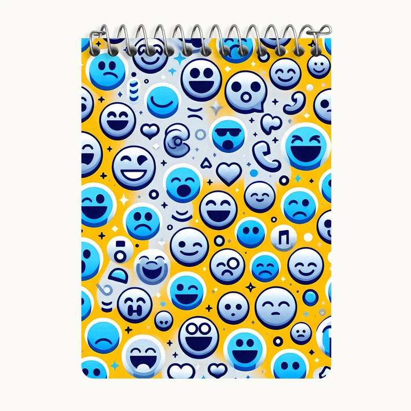 دفتر یادداشت 50 برگ خندالو طرح پترن ایموجی کد N5438