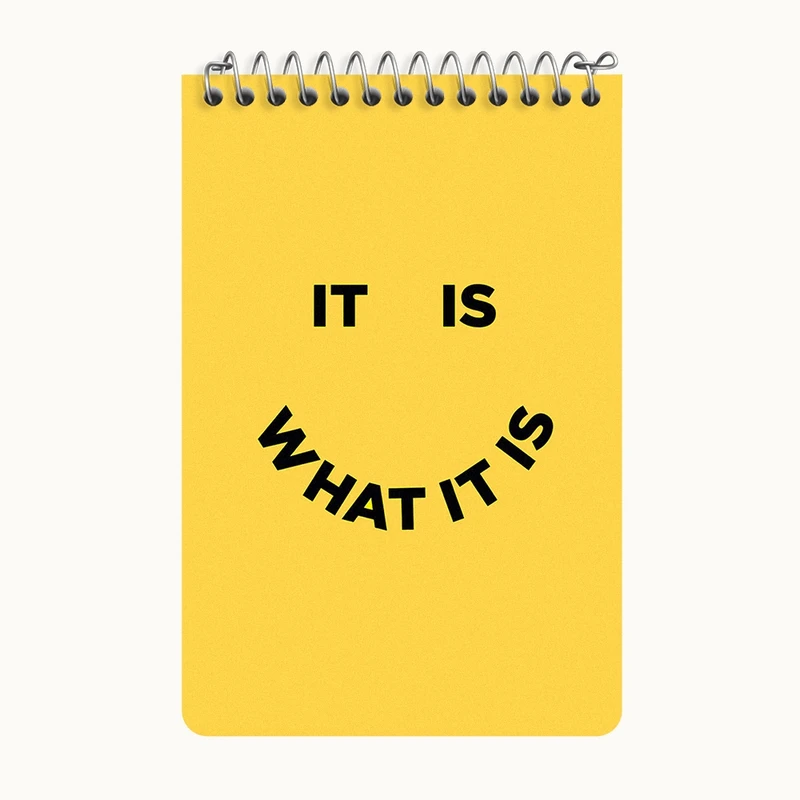 دفتر یادداشت 50 برگ خندالو طرح It Is What It Is کد F11458