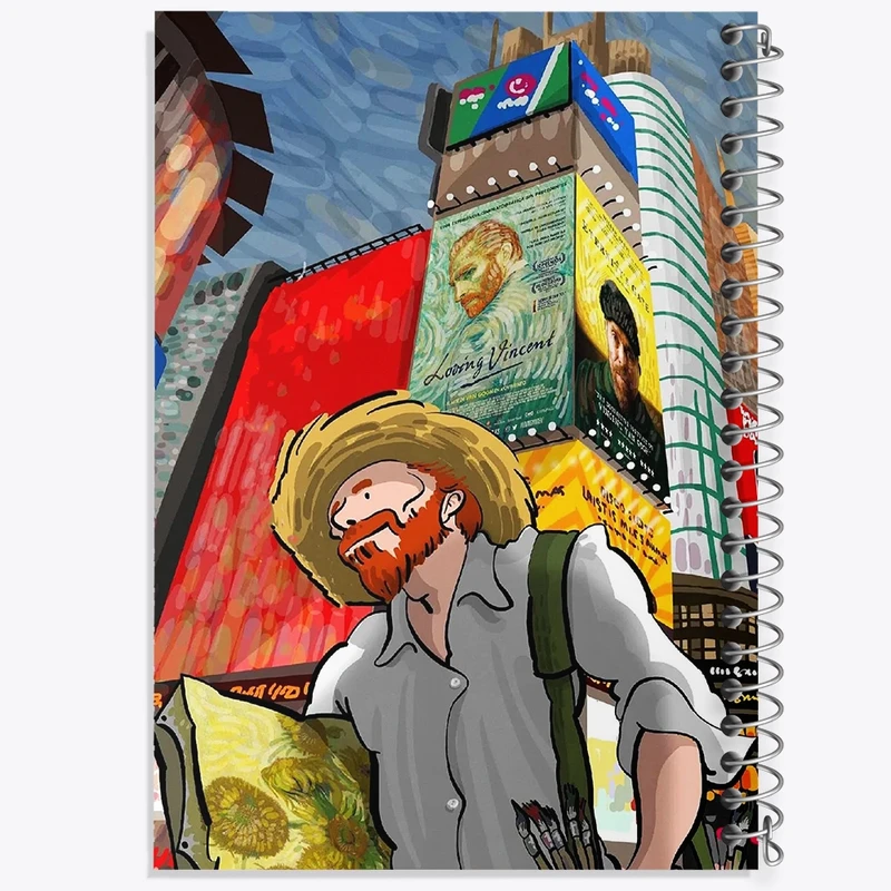 دفتر لیست خرید 50 برگ خندالو طرح ونسان ونگوگ کد F8800