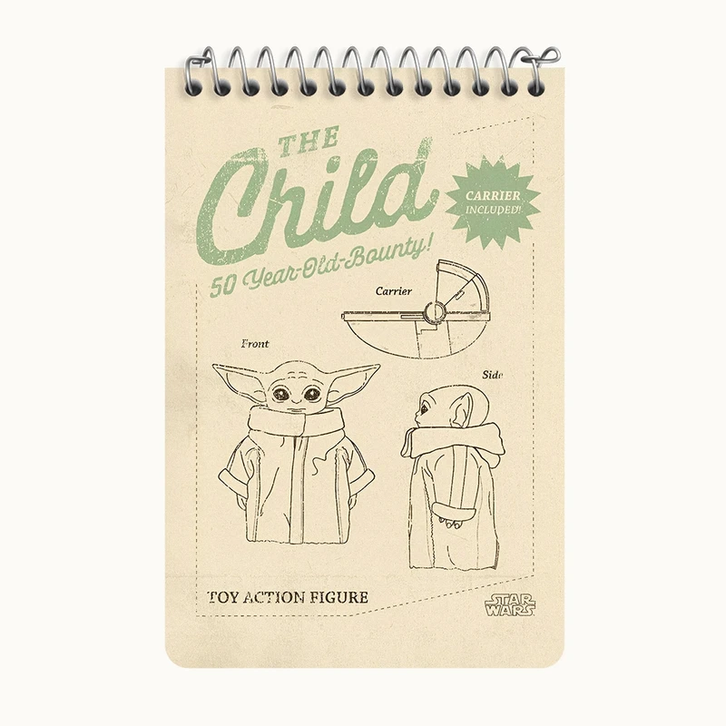 دفتر یادداشت 50 برگ خندالو طرح بیبی یودا (Grogu) کد F14245