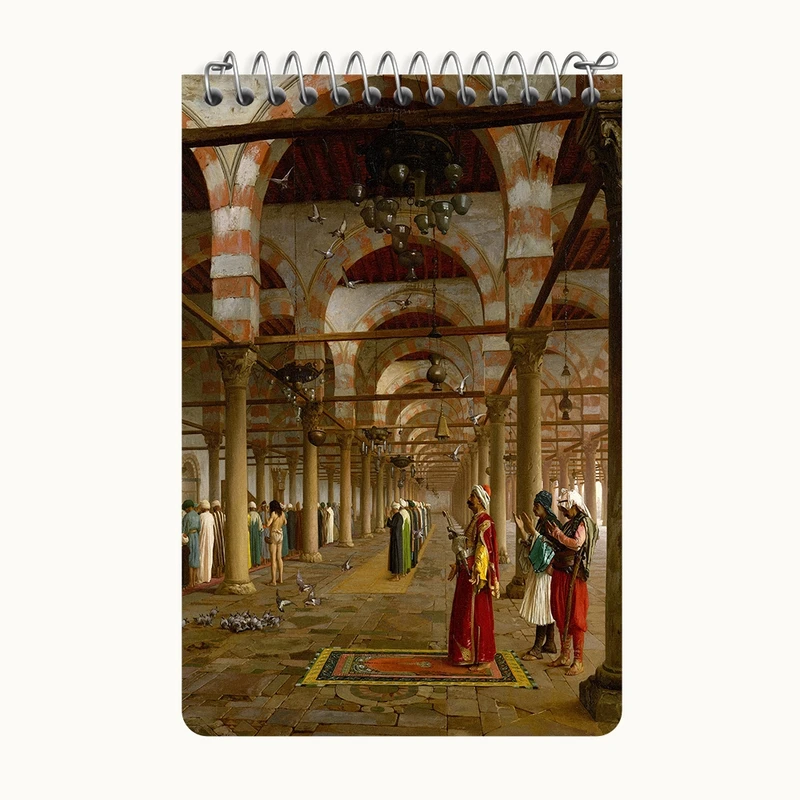 دفتر یادداشت 50 برگ خندالو طرح نقاشی نماز در مسجد اثر ژان لئون ژروم کد F12306