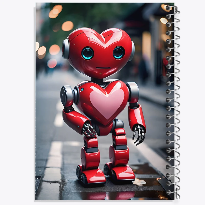 دفتر نقاشی 50 برگ خندالو طرح ربات قلبی کد F8996