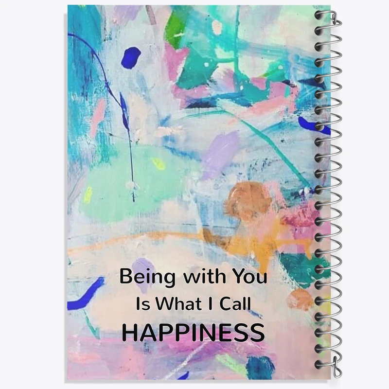 دفتر مشق 100 برگ خندالو طرح Being With You Is What I Call Happiness کد F11541