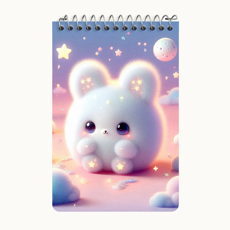 دفتر یادداشت 50 برگ خندالو طرح خرگوش کیوت کد F5440