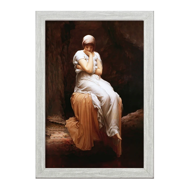 تابلو خندالو طرح نقاشی تنهایی اثر فردریک لیتون کد F12264