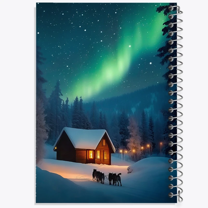 دفتر شطرنجی 50 برگ خندالو طرح شفق قطبی کد F10021