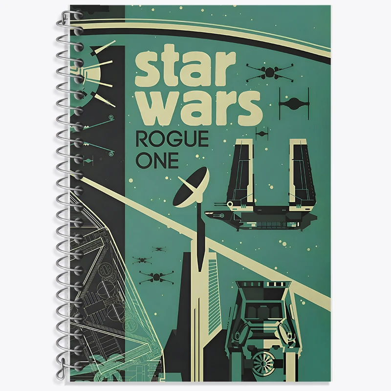 دفتر زبان 50 برگ خندالو مدل دو خط طرح جنگ ستارگان (Star Wars) کد F10502