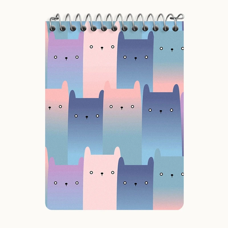 دفتر یادداشت 50 برگ خندالو طرح پترن گربه ای کد N6806