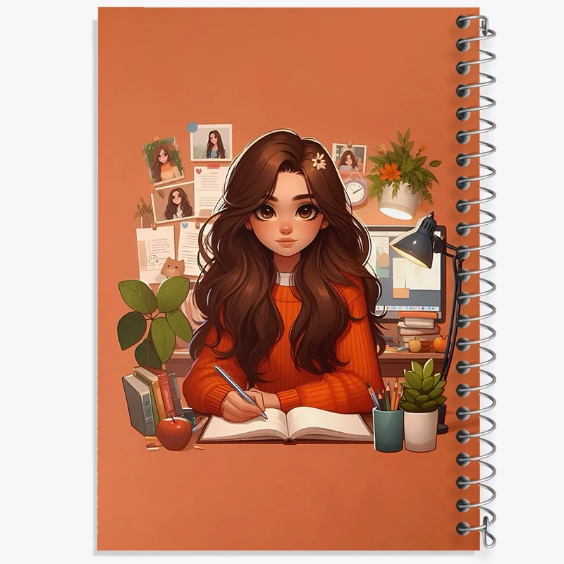 دفتر ژورنال نویسی 50 برگ خندالو مدل نقطه ای طرح دخترانه کد F4236