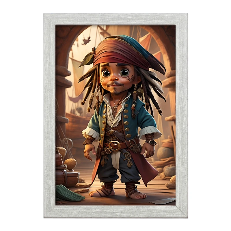 تابلو خندالو طرح دزدان دریایی کارائیب کد F4394