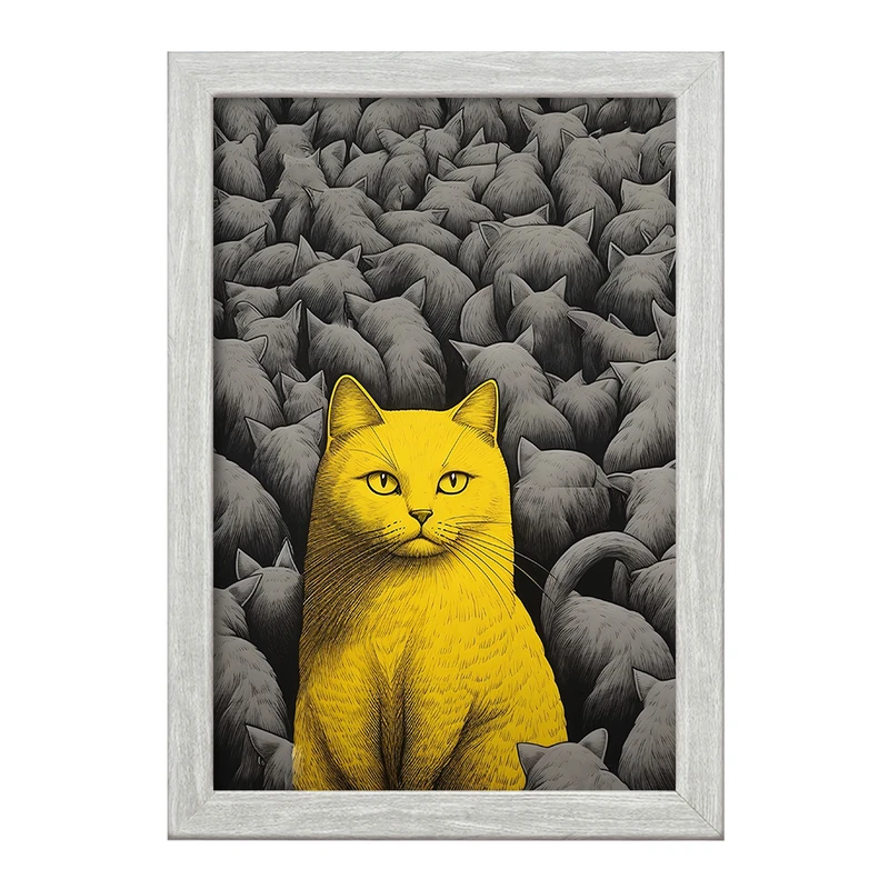 تابلو خندالو طرح گربه (Cat) کد F2891