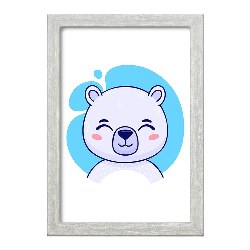 تابلو خندالو طرح خرس قطبی حیوانات بامزه کد 37133