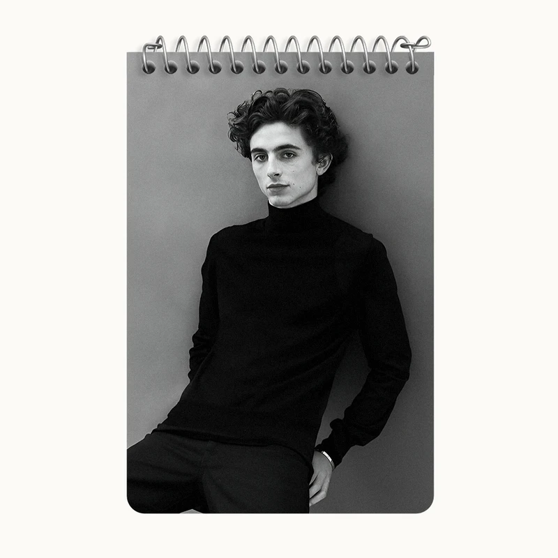 دفتر یادداشت 50 برگ خندالو طرح تیموتی شالامی (Timothée Chalamet) کد F10252