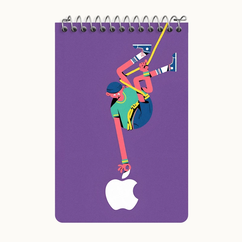 دفتر یادداشت 50 برگ خندالو طرح کوهنورد کد F8853