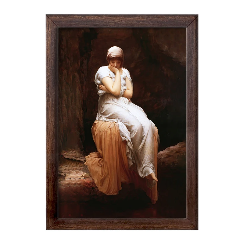 تابلو خندالو طرح نقاشی تنهایی اثر فردریک لیتون کد F12264