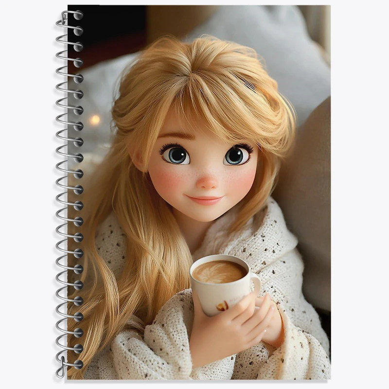 دفتر زبان 50 برگ خندالو طرح دخترانه فانتزی کد N9404