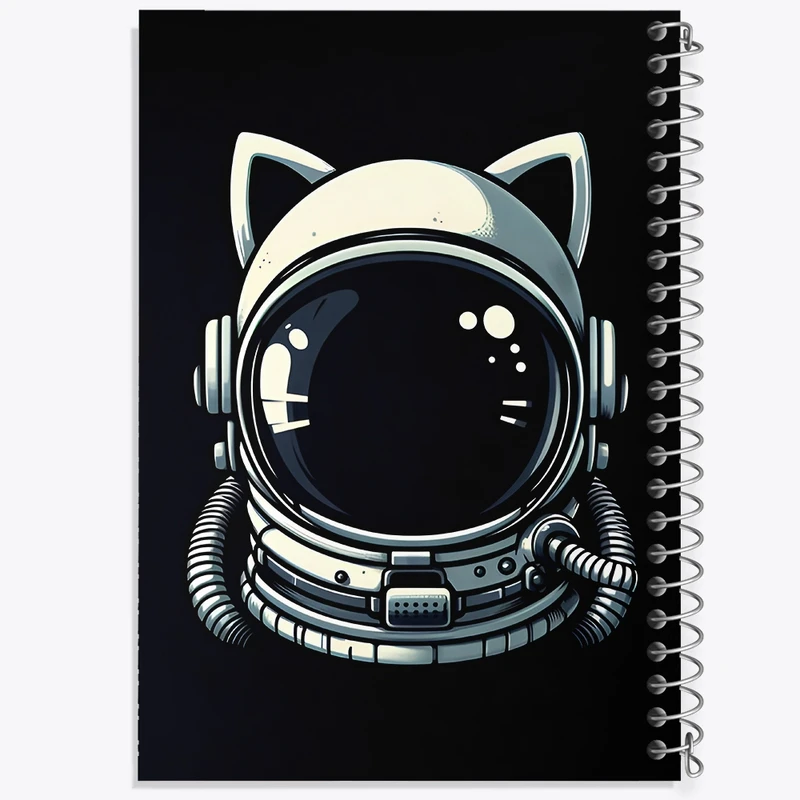 دفتر ژورنال نویسی 50 برگ خندالو مدل نقطه ای طرح فضانورد کد F9275