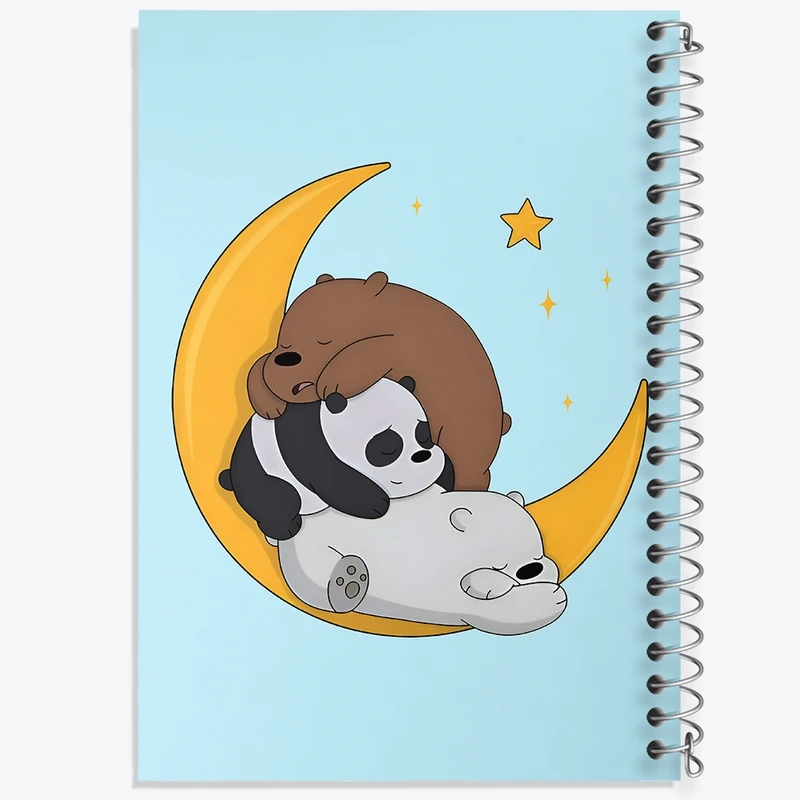 دفتر طراحی 50 برگ خندالو طرح سه خرس کله پوک کد N5343