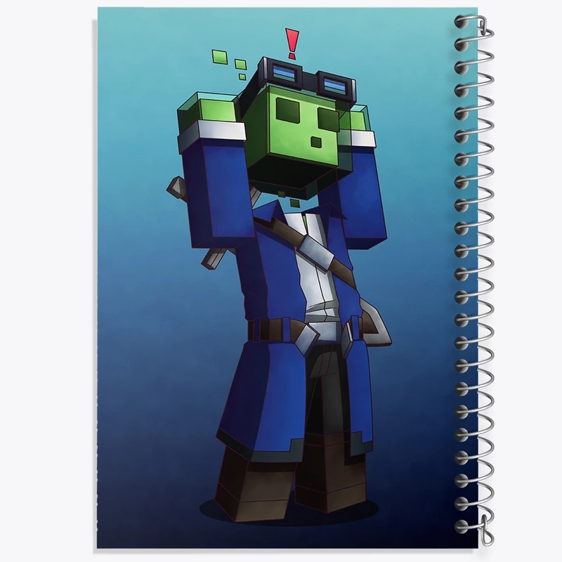 دفتر شطرنجی 50 برگ خندالو طرح ماینکرافت (Minecraft) کد F14097