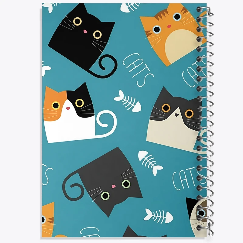 دفتر ژورنال نویسی 50 برگ خندالو مدل نقطه ای طرح گربه (Cat) کد F4872