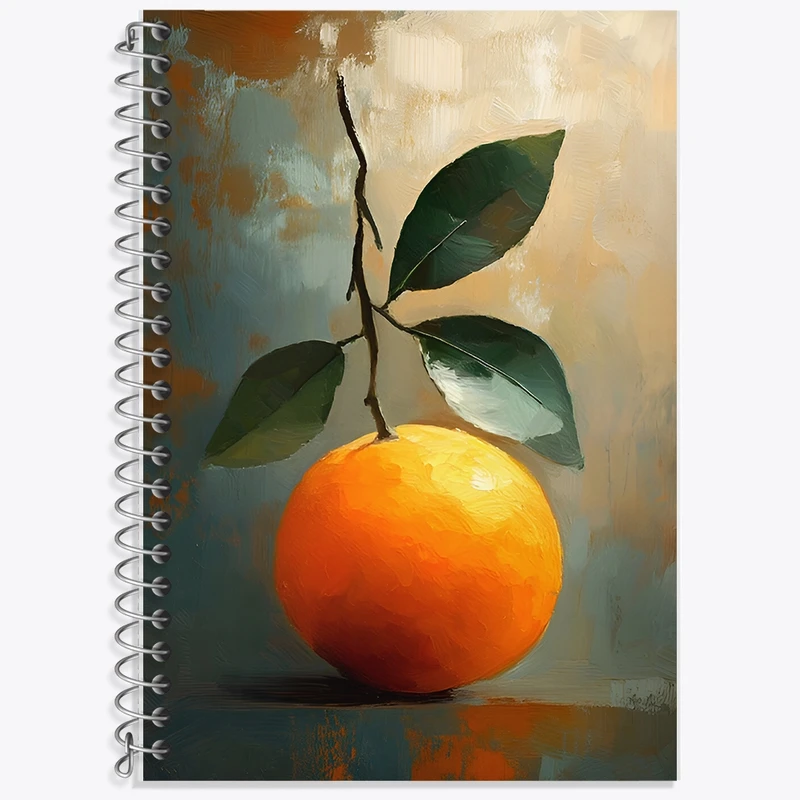 دفتر لغت 50 برگ خندالو طرح نقاشی پرتقال کد F9004