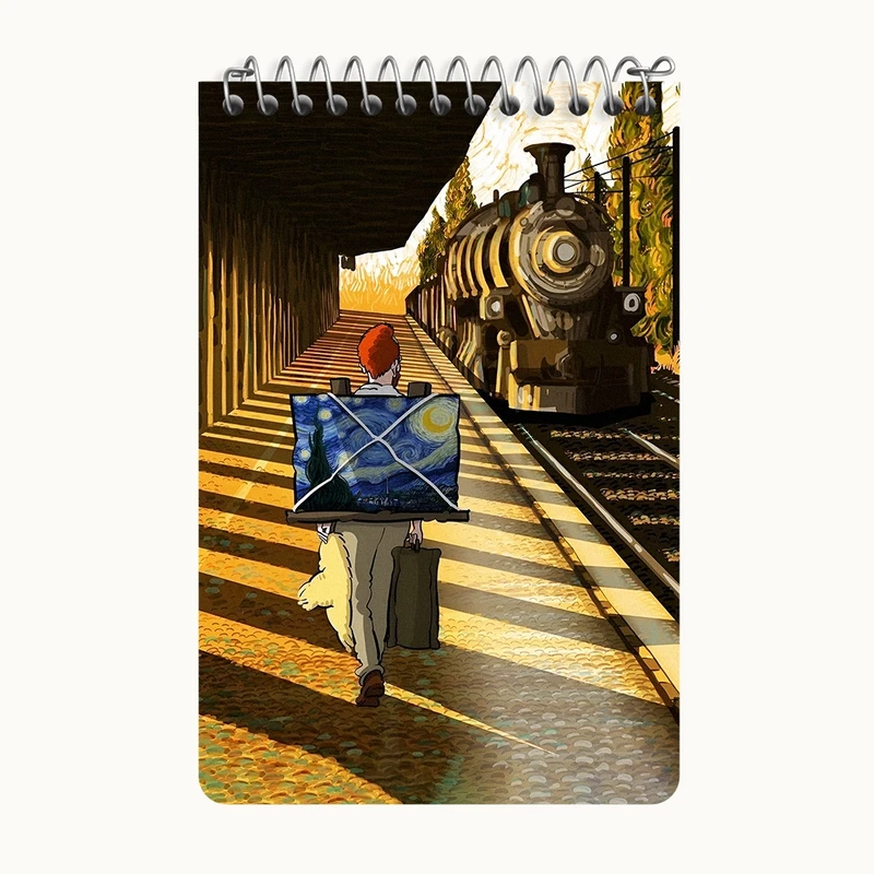 دفتر یادداشت 50 برگ خندالو طرح ونسان ونگوگ کد F5071