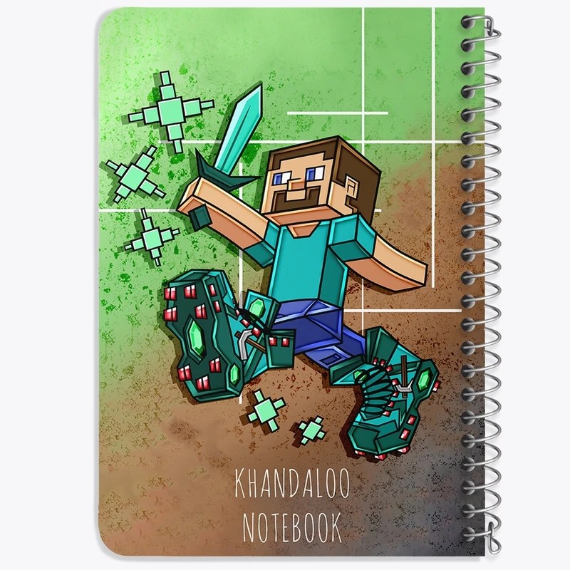 دفتر یادداشت 50 برگ خندالو طرح بازی ماینکرافت (Minecraft) کد N8726