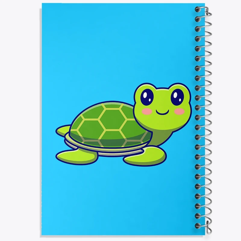 دفتر طراحی 50 برگ خندالو طرح حیوانات بامزه لاکپشت کد 25401